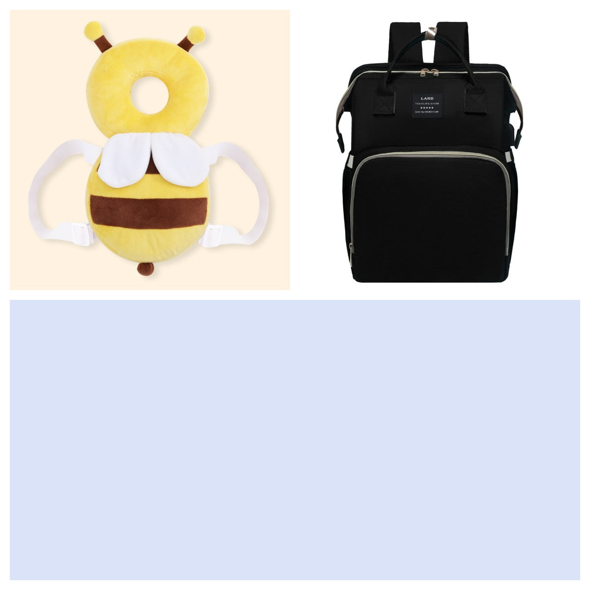 travelbud diaper backpack storage compartments detail