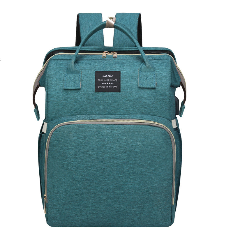 travelbud baby travel bag grey color side view
